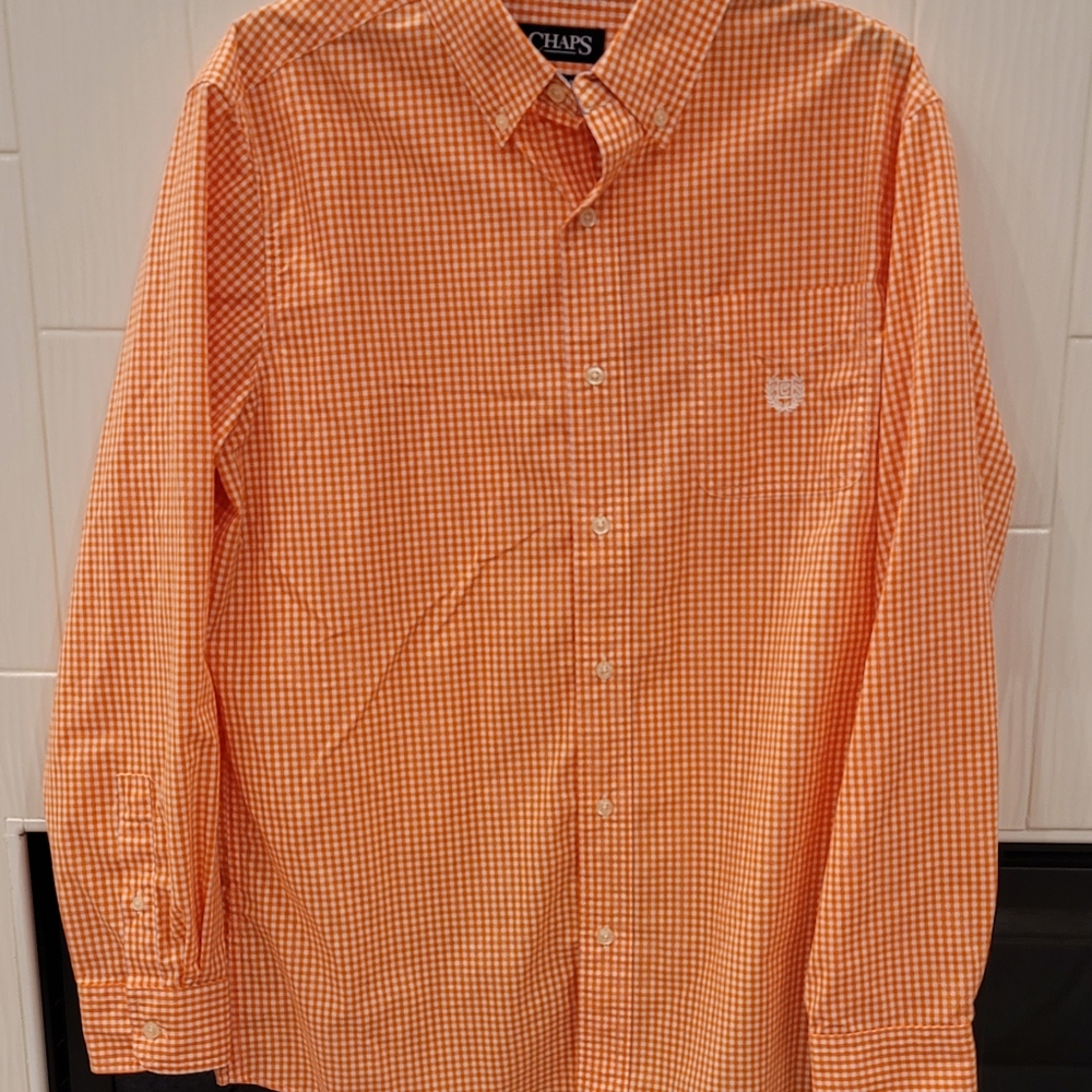 Mens Chaps Size M L/S Button Down Shirt